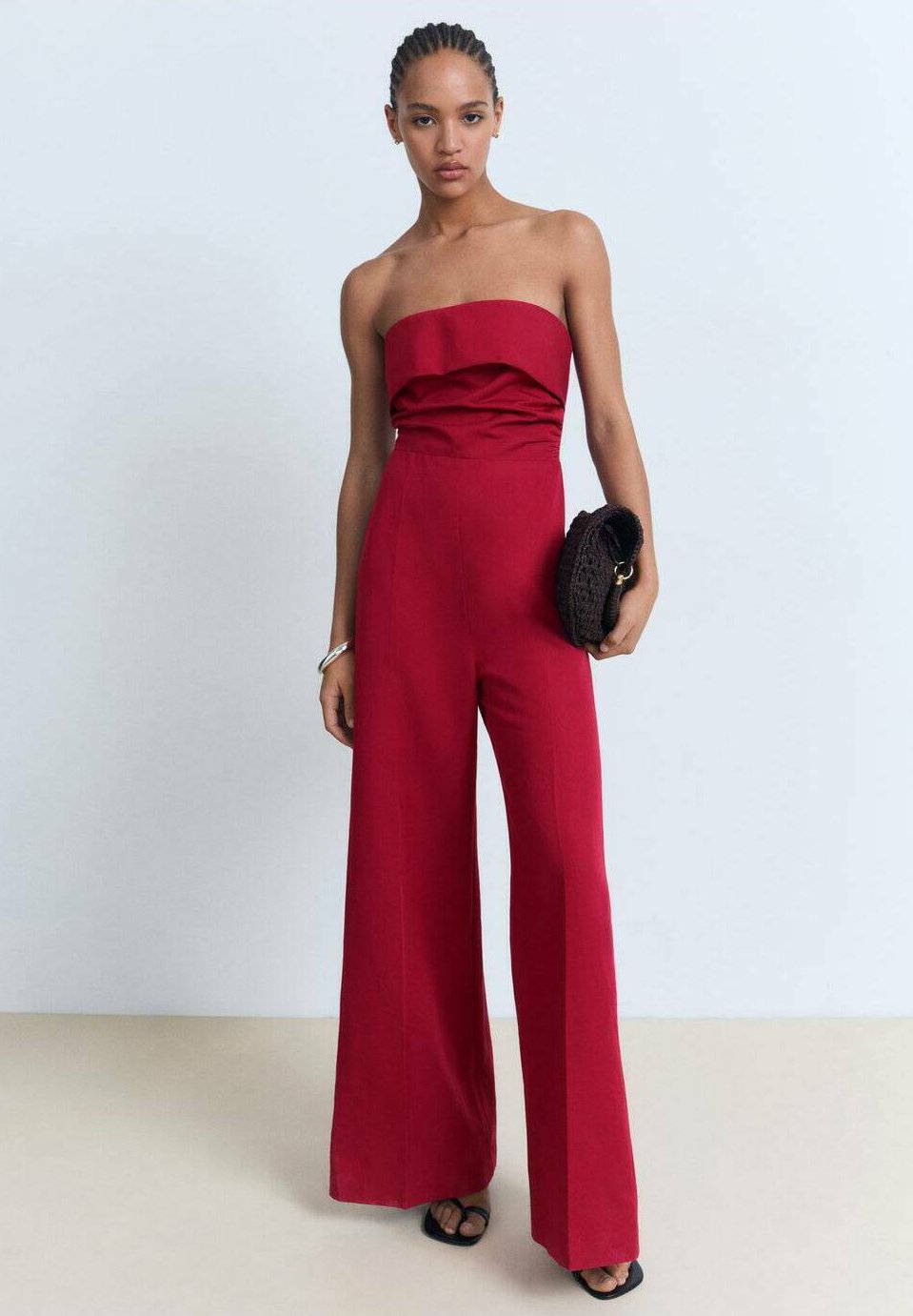 

Комбинезон LONG STRAPLESS Mango, темно-оранжевый