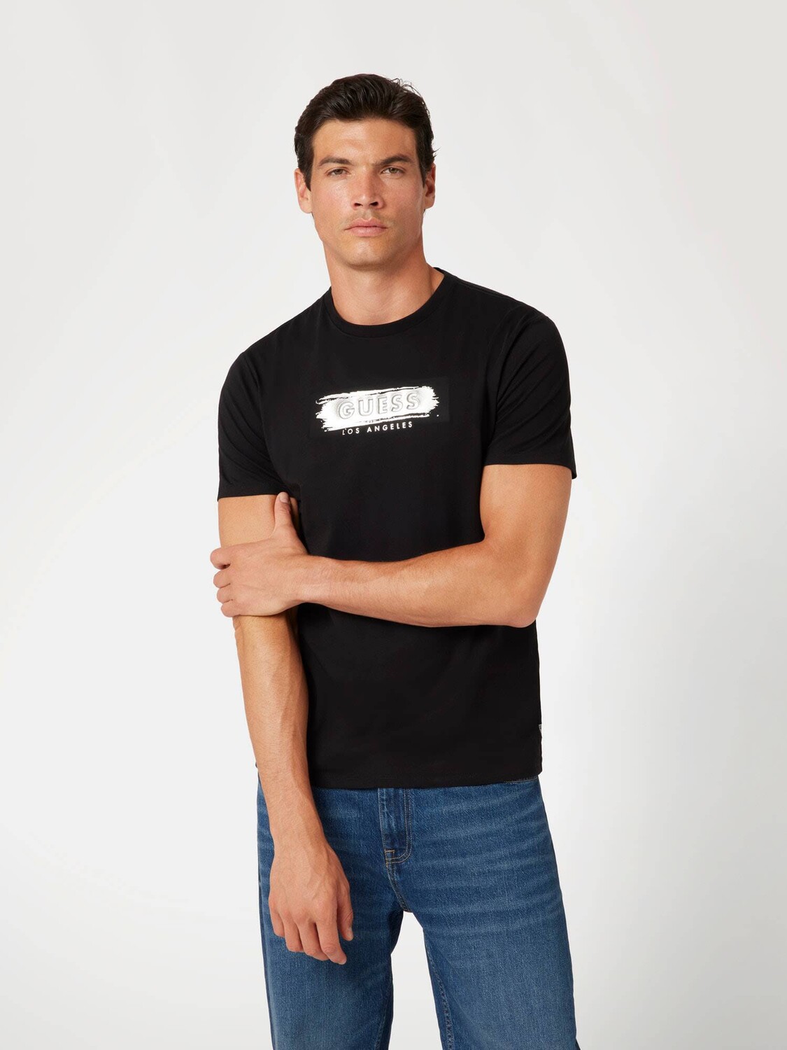 

Футболка GUESS DEBOSS Slim Fit, черный