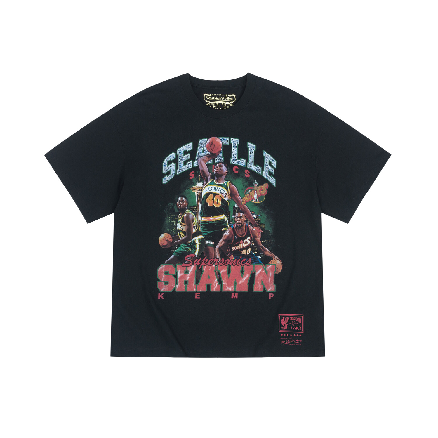

Футболка серии NBA унисекс, черная Mitchell & Ness, черный