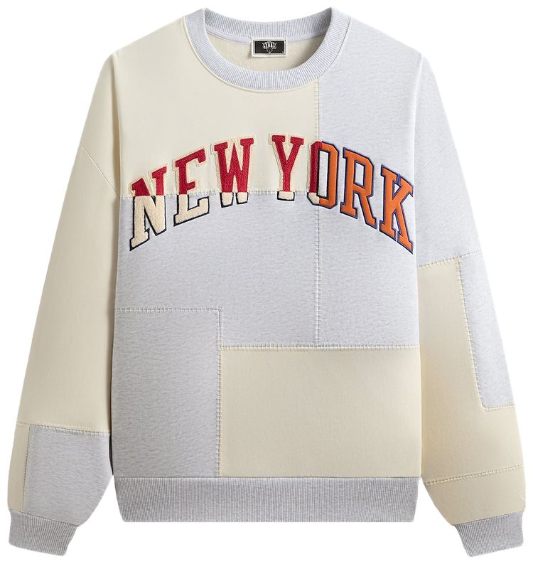 

Свитшот Kith For The New York Knicks из лоскутного флиса с круглым вырезом, серый