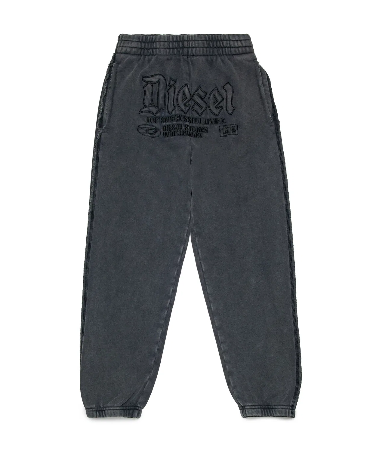 Спортивные штаны для детей Diesel с логотипом, чёрные