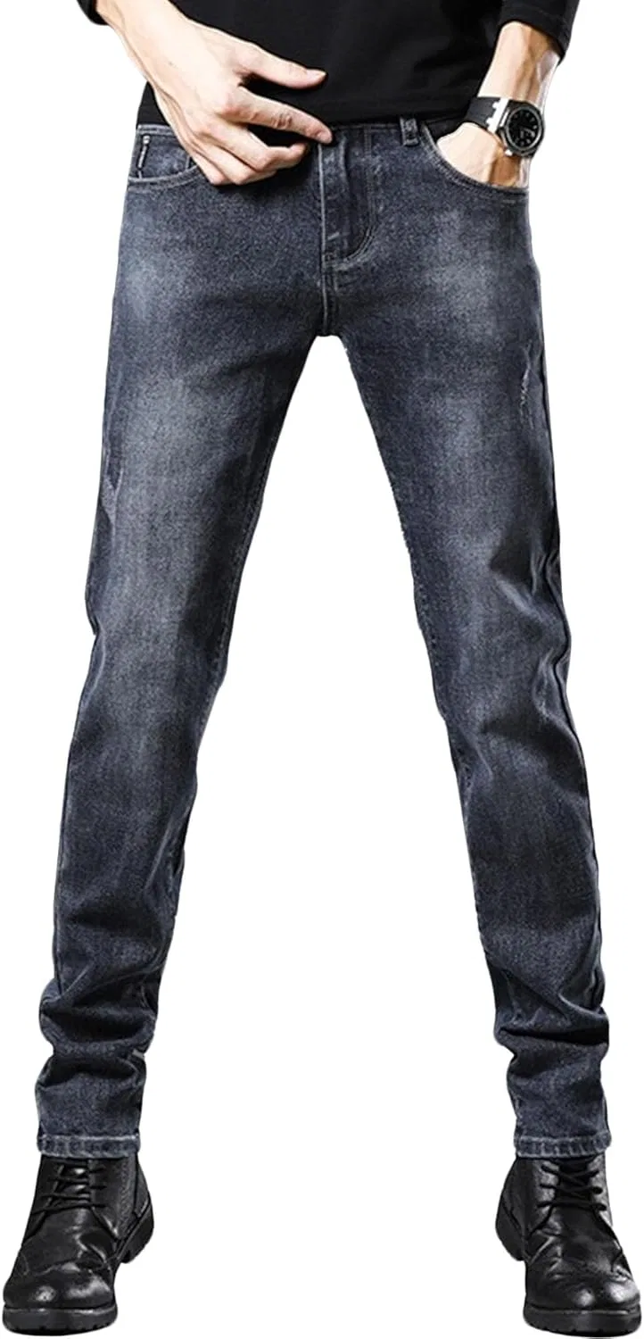 Джинсы, повседневные, Men Casual, сине-серый