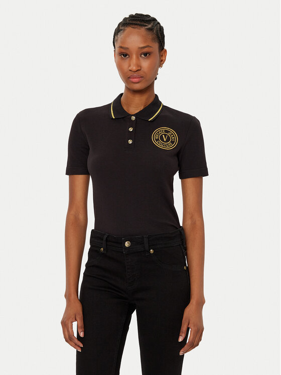 

Рубашка поло стандартный крой 78HAGT00 Versace Jeans Couture, черный