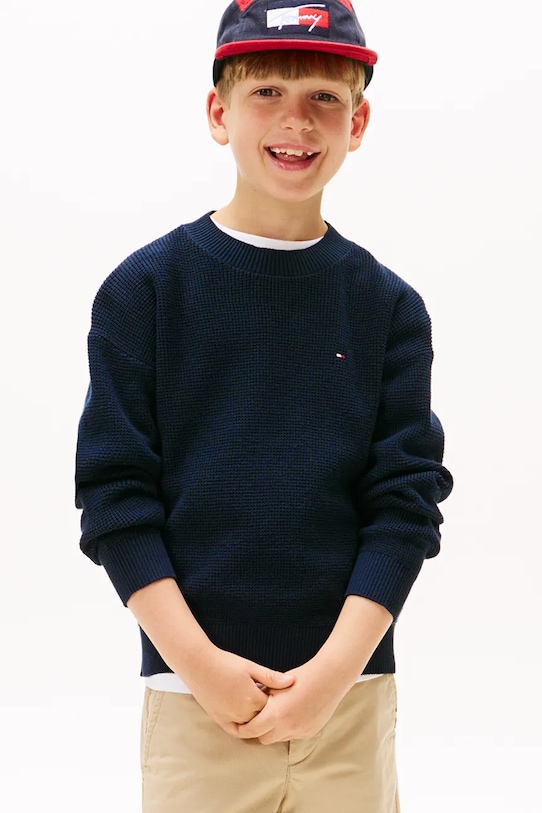 

Хлопковый свитер Tommy Hilfiger, темно-синий
