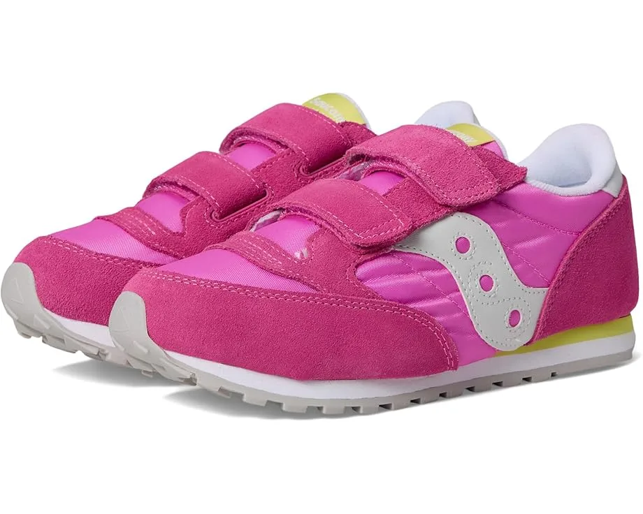 Кроссовки Saucony Kids Originals Jazz Double Hook & Loop (Toddler/Little Kid/Big Kid), Pink/Lime