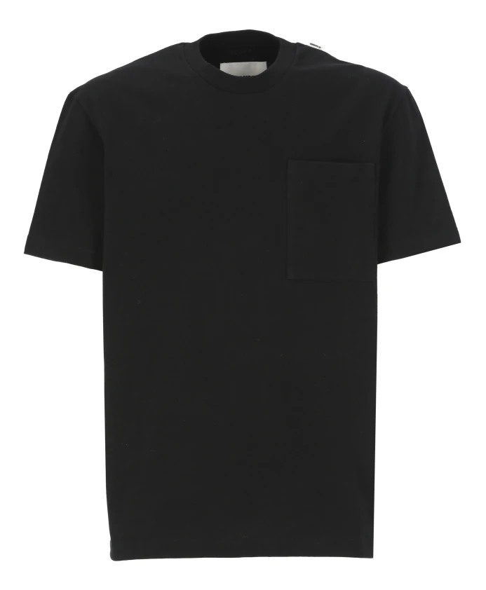 

Хлопковая футболка с нагрудным карманом Jil Sander, черный
