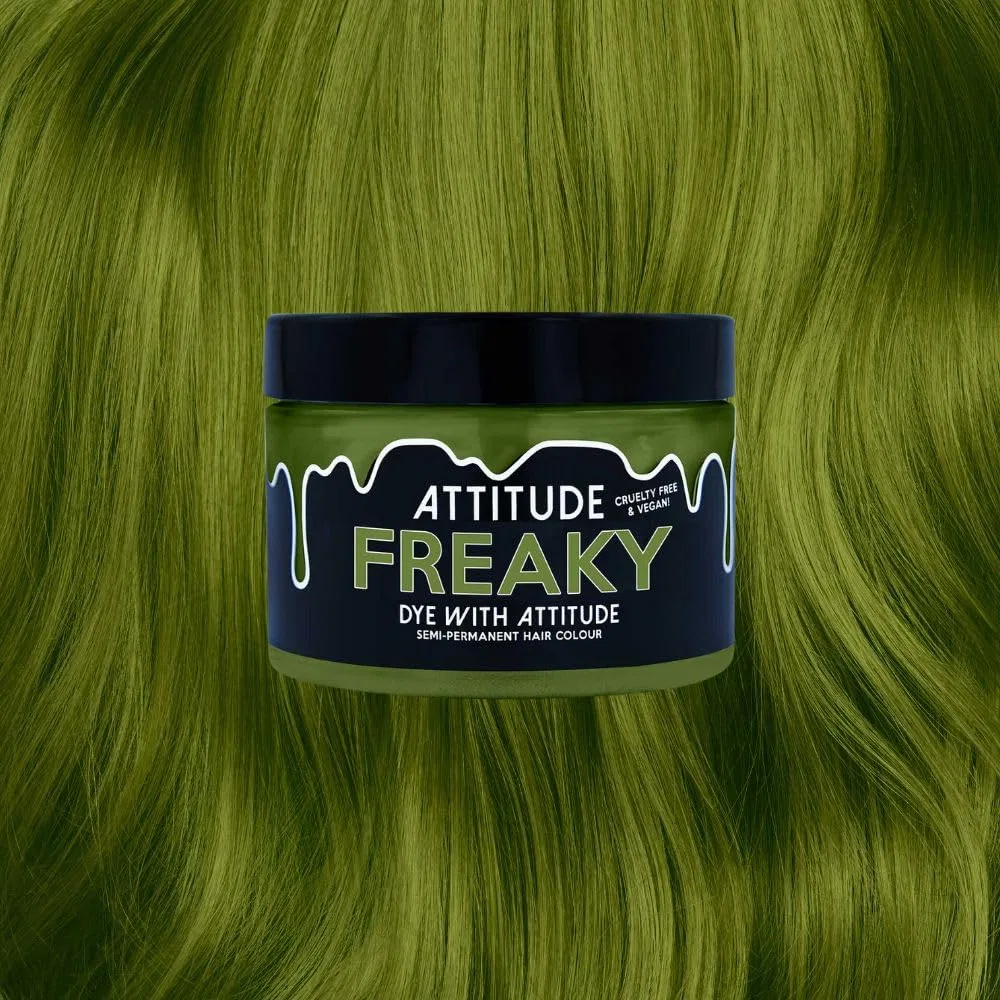 Веганская полуперманентная краска для волос «Freaky Olive» от Attitude Attitude Holland, Freaky Olive Green — фото 2