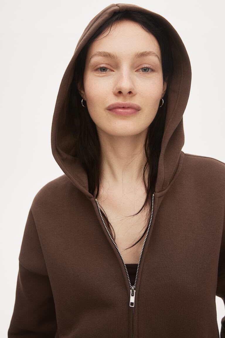 

Толстовка оверсайз на молнии H&M, коричневый