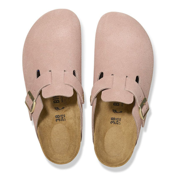 Тапочки boston suede leather sandals 'light rose' Birkenstock, розовый — фото 3