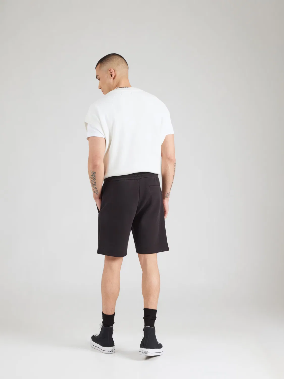 Шорты Boss Regular Pants JT_Union HeAdlo черного цвета — фото 4