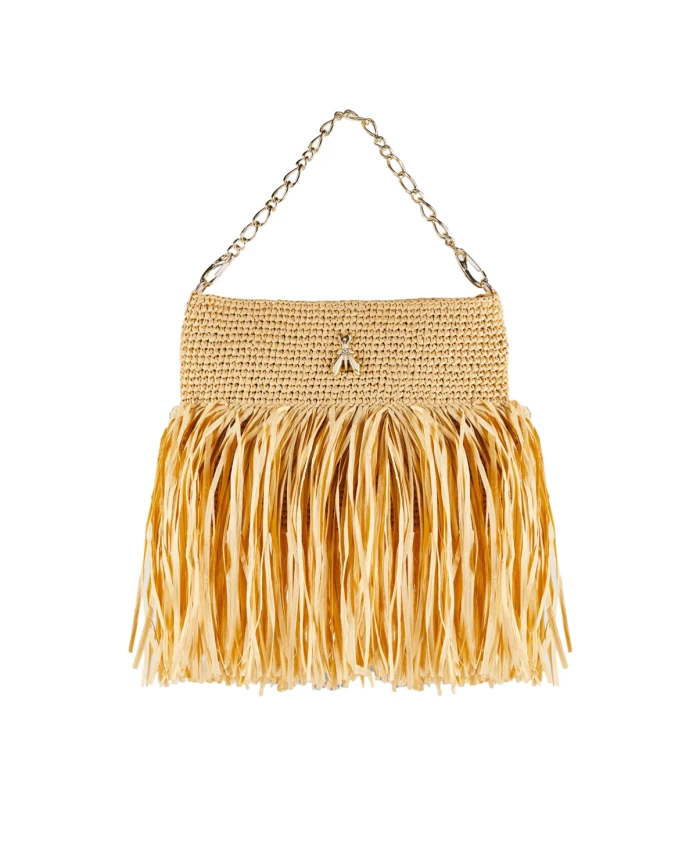 

Бежевая сумка через плечо с кружевной отделкой Patrizia Pepe, бежевый