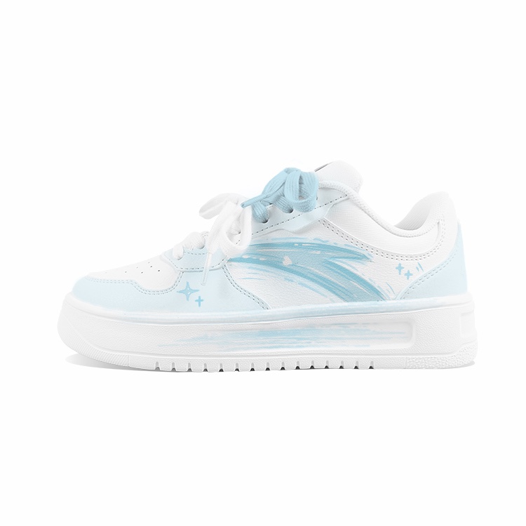 

ANTA Расслабленные нескользящие амортизирующие устойчивые к истиранию низкие кроссовки для скейтбординга Unisex синий белый