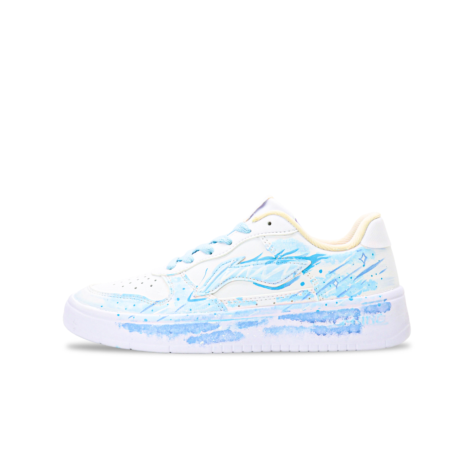 

Понтонные лодки амортизирующие повышающие высоту low top скейтборд обувь unisex LINING, белый/синий