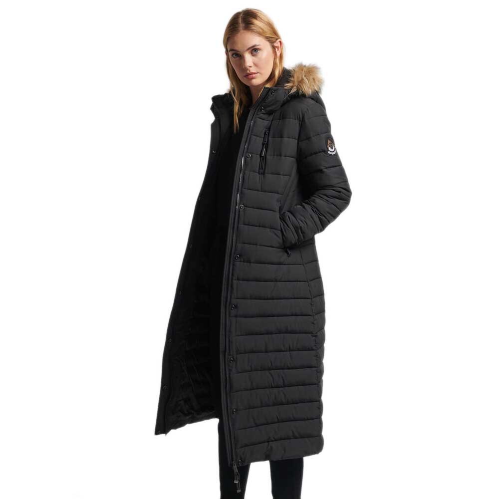 

Куртка Superdry Super Long Line Fuji, черный
