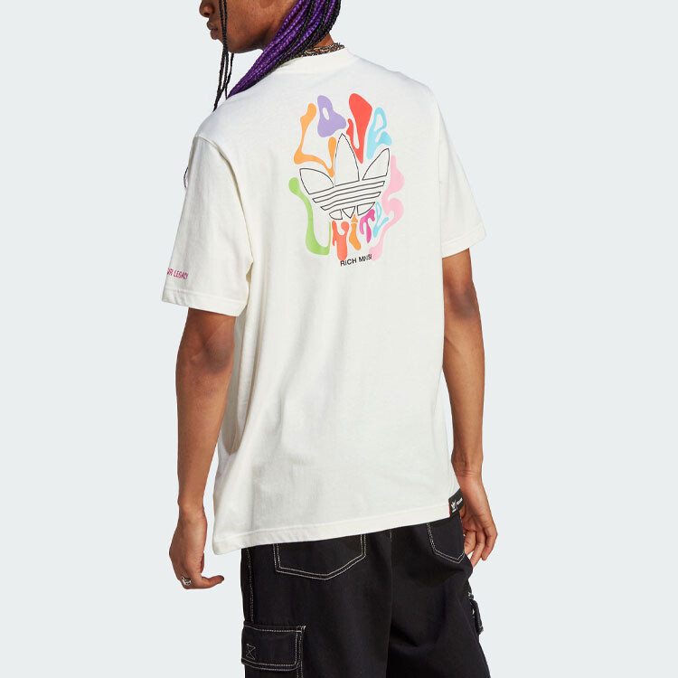 RM Футболка мужская Off White Adidas Originals, цвет Jade White — фото 3