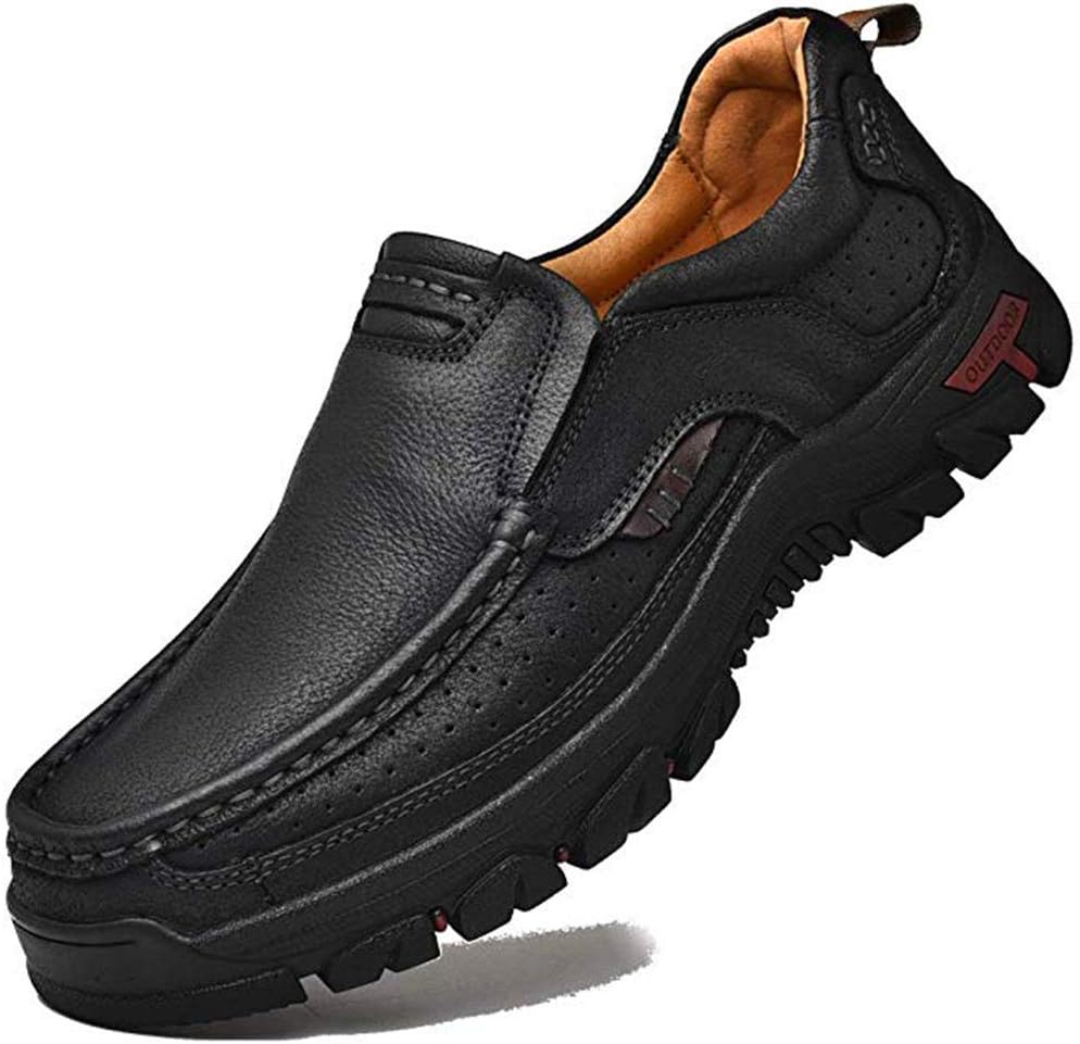 

Мужские слипоны UPIShi, кожаные, дышащие, повседневные легкие туфли, черный