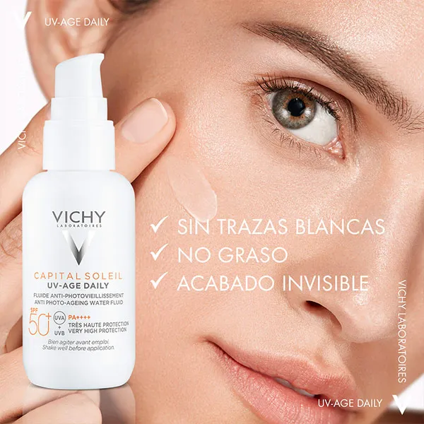 Солнцезащитный крем для лица Capital Soleil Uv-Age Daily Spf50+ Vichy, 40 ml — фото 4