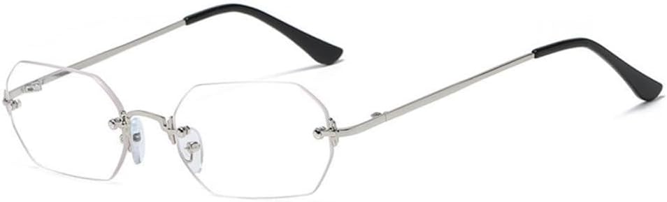 

Роскошные безободковые солнцезащитные очки для мужчин, безрамочные солнцезащитные очки с градиентным переходом для женщин, модные винтажные металлические очки TYUVIVO, Silver-clear