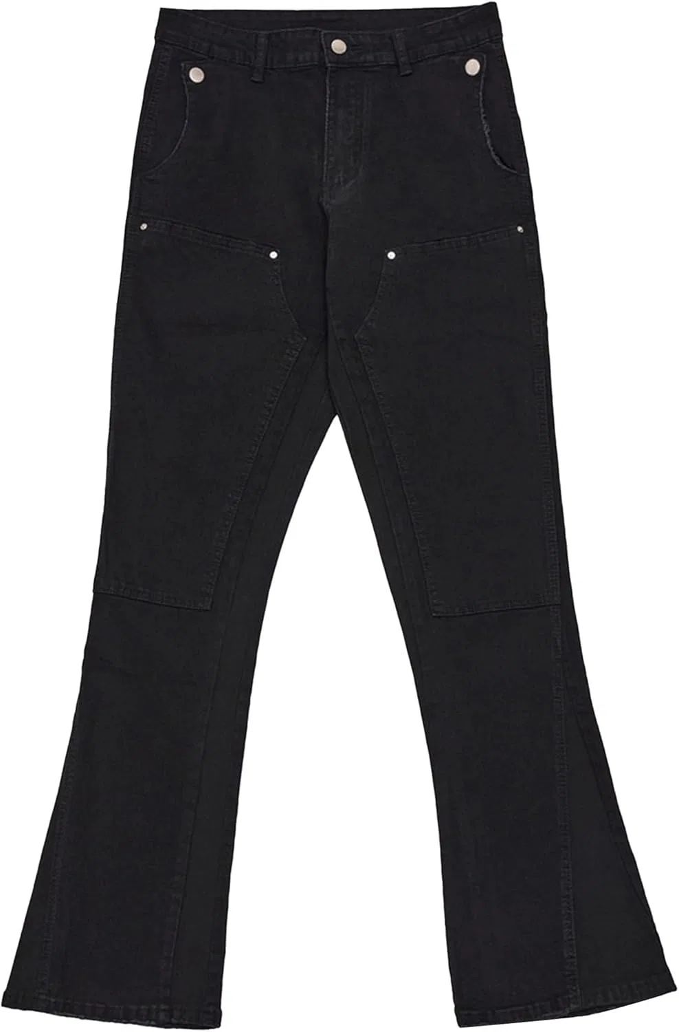 Джинсы клеш, свободные, Black
