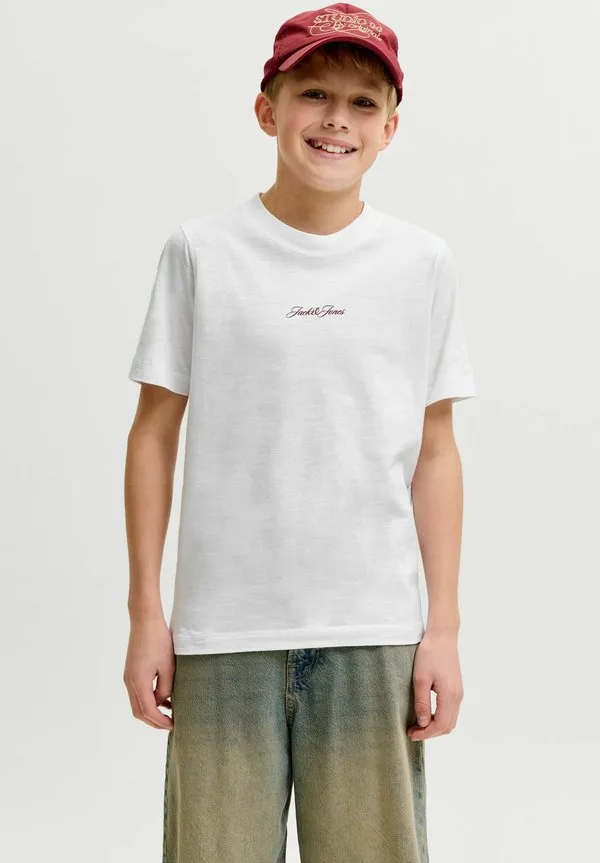 Футболка, футболка для подростков, футболка с принтом Jack & Jones Junior, Bright White — фото 3