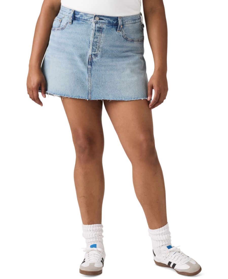 

Джинсовая юбка средней посадки Iconic 501 из хлопка больших размеров Levi's, Woven Minutes Plus