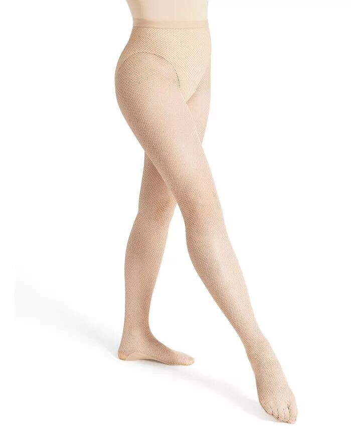

Женские профессиональные бесшовные тайтсы в сеточку Capezio, белый