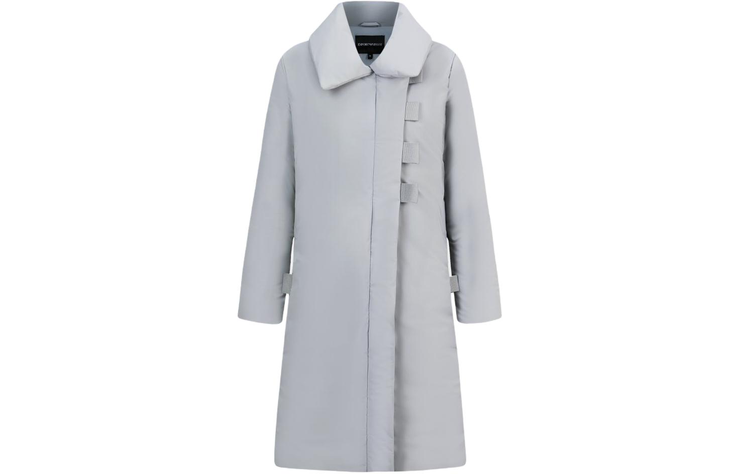 

EMPORIO ARMANI Серая голубая женская пуховая куртка, Gray Blue