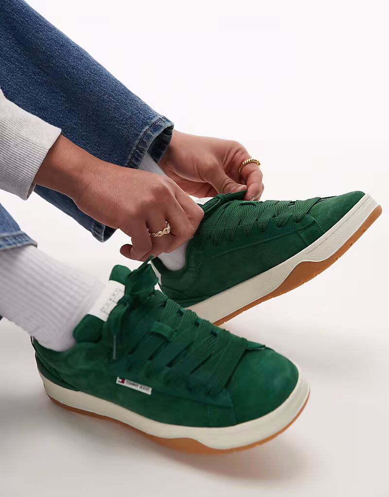 

Кроссовки Tommy Jeans Skate в зеленом цвете