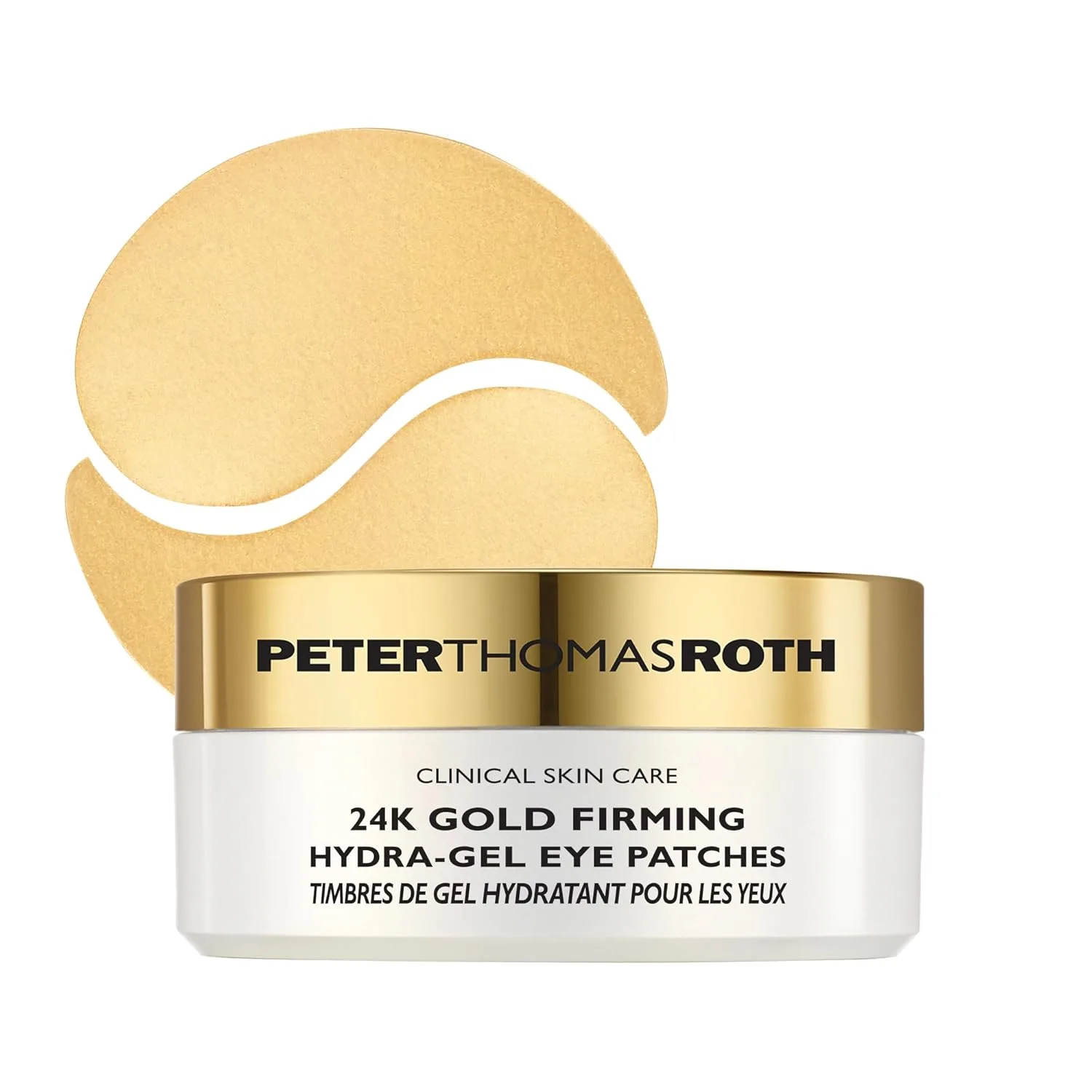 Peter Thomas Roth | Укрепляющие гидрогелевые патчи для глаз с 24-каратным золотом | Маски-патчи для глаз с золотым наполнителем от мелких морщин, «гусиных лапок» и темных кругов под глазами 60 шт. (1 шт.)