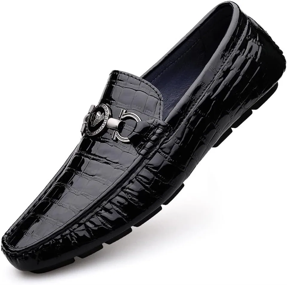 Лоферы с имитацией крокодиловой кожи, Black SayfuR