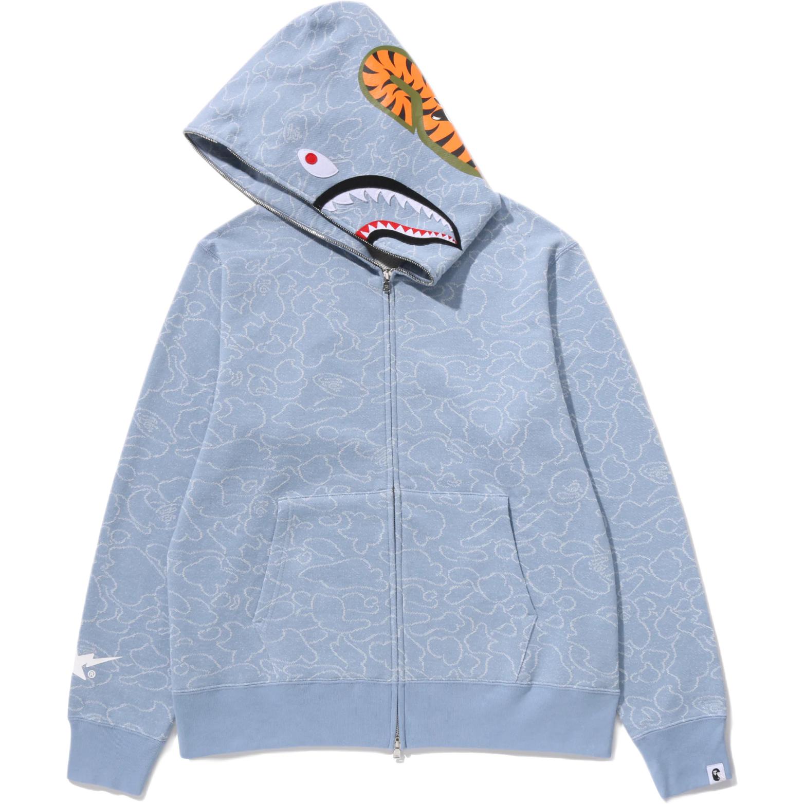 Мужская толстовка x OVO Bape X OVO FW25 A Bathing Ape, светлый синий — фото 3