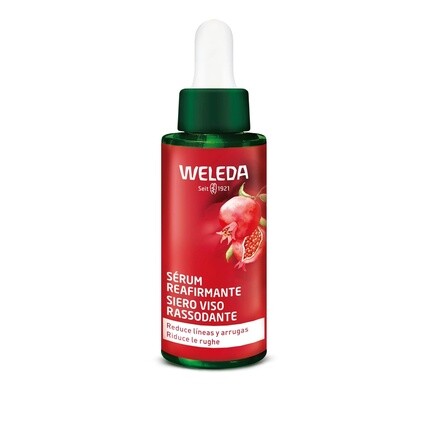

Сыворотка для лица Weleda Pomegranate подтягивает, уменьшает линии и морщины, укрепляет энергию клеток, разглаживает кожу с маслом граната и пептидами маки - 30 мл
