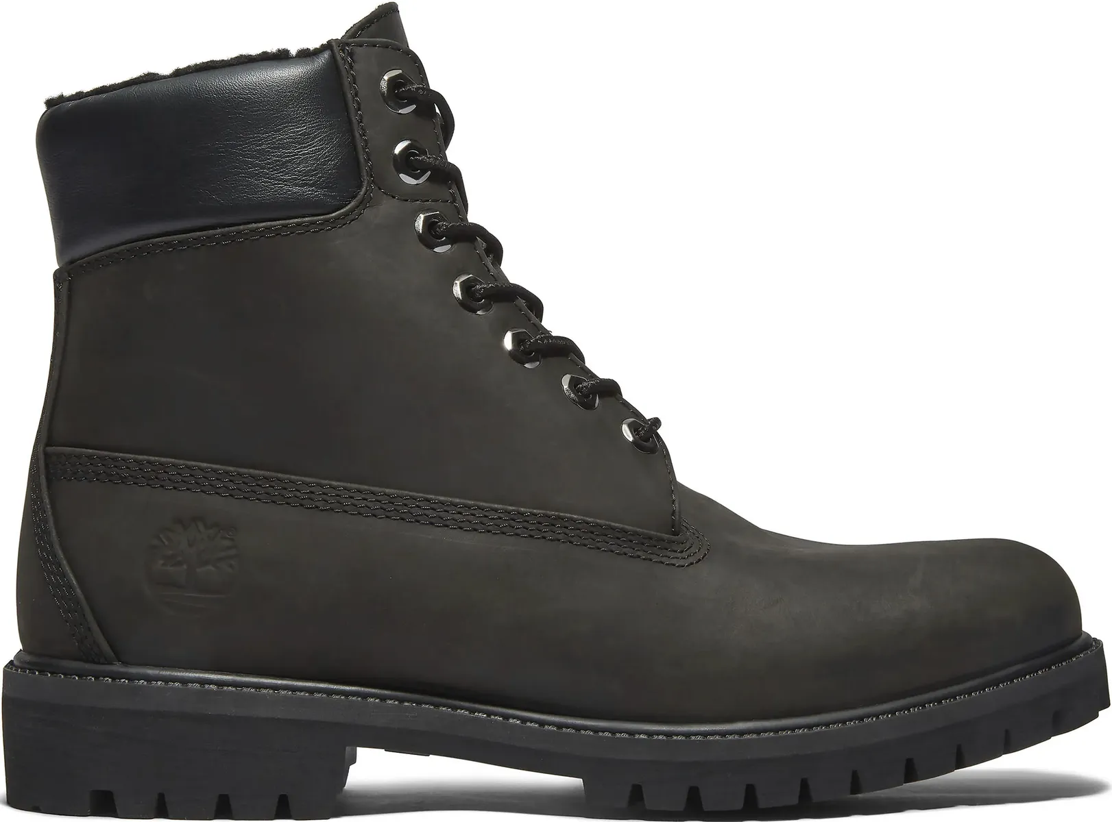 

Ботинки Timberland на шнуровке "6 из премиального меха/теплого льна", с теплой подкладкой и водонепроницаемостью, черный