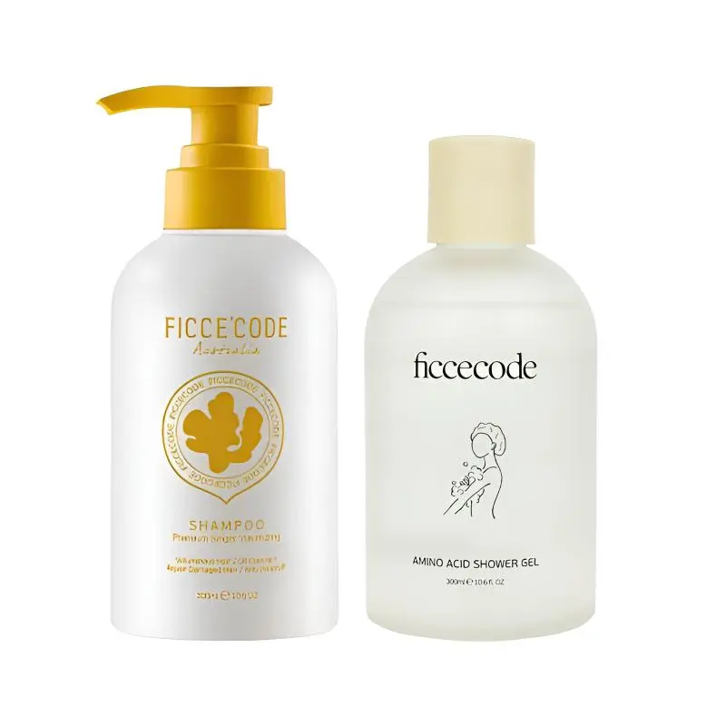 

Шампунь для контроля жирности и объема с имбирным маслом глубокое очищение стойкий аромат против пушистости 300 мл FicceCode