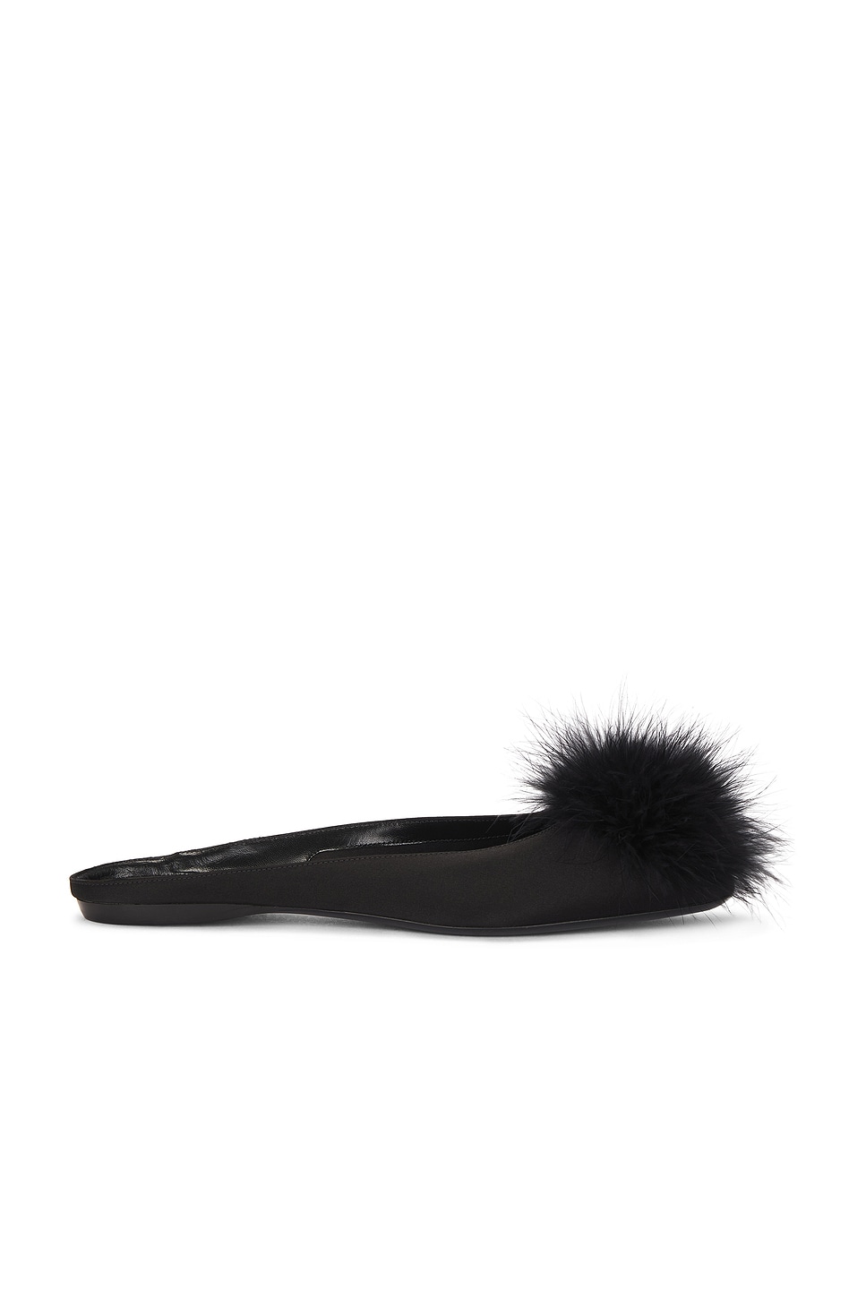 Мюли Lido на плоской подошве Saint Laurent, цвет Nero