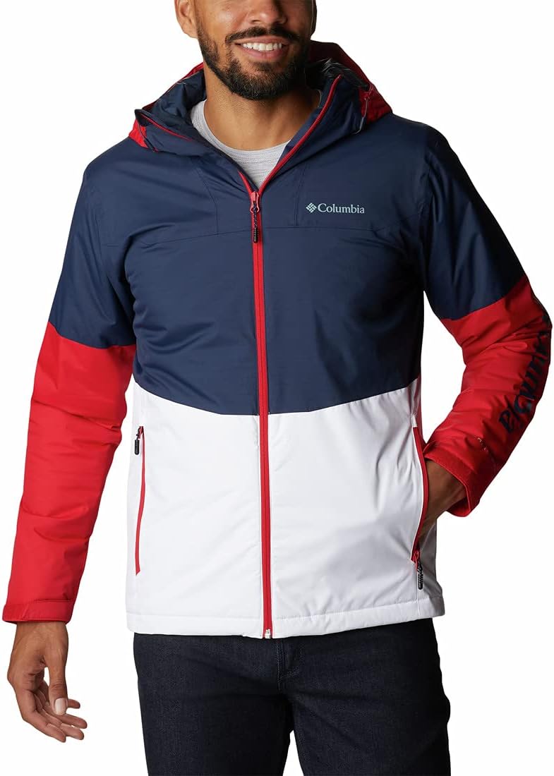 

Куртка Columbia Point Park с утеплителем для мужчин, Collegiate Navy/White/Mountain Red