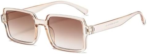 

Солнцезащитные очки 2027 года для женщин, квадратные солнцезащитные очки для мужчин, винтажные женские солнцезащитные очки с защитой от УФ-излучения UV400 MTZJH, Clear Tea