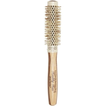 

Bamboo Touch Brush Экологичная круглая бамбуковая и керамическая щетка для волос с термообдувом 23 мм, Olivia Garden