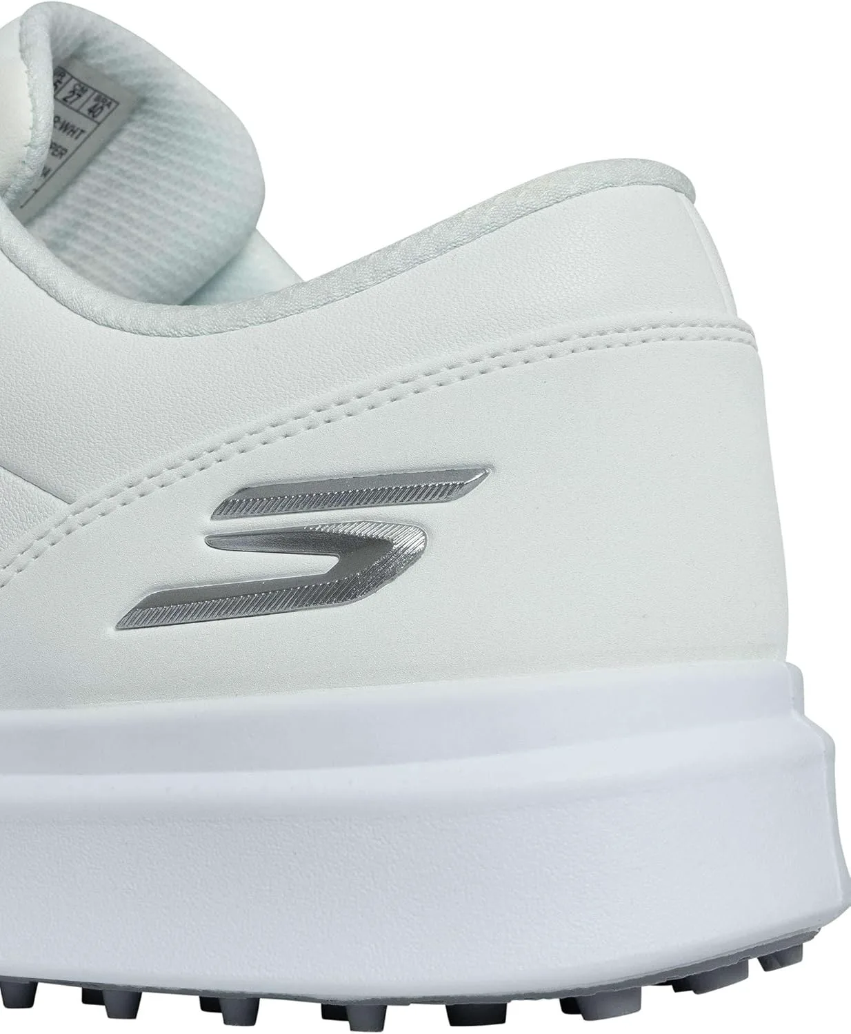 Мужские гольф-кроссовки Skechers Drive 6 с арочной поддержкой, из кожи, свободная посадка, без шипов, белый — фото 4