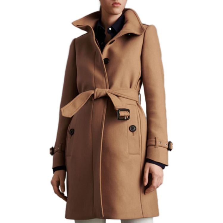 Пальто Burberry женское, коричневый — фото 4