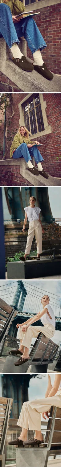 Мужские блуферы Boston SFB из замши цвета мокко от Birkenstock — фото 3