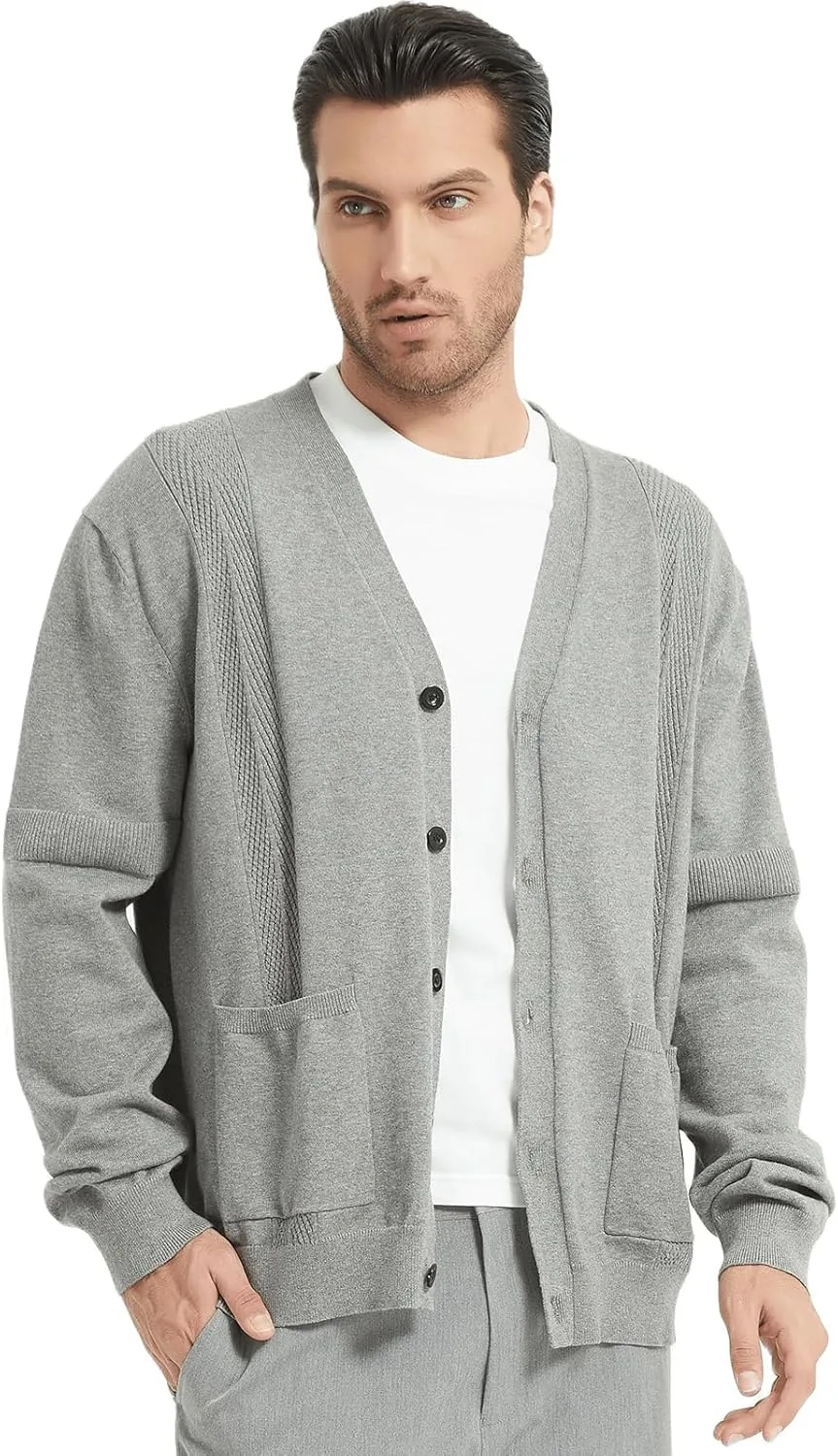 

Мужской кардиган с V-образным вырезом и карманами Donason