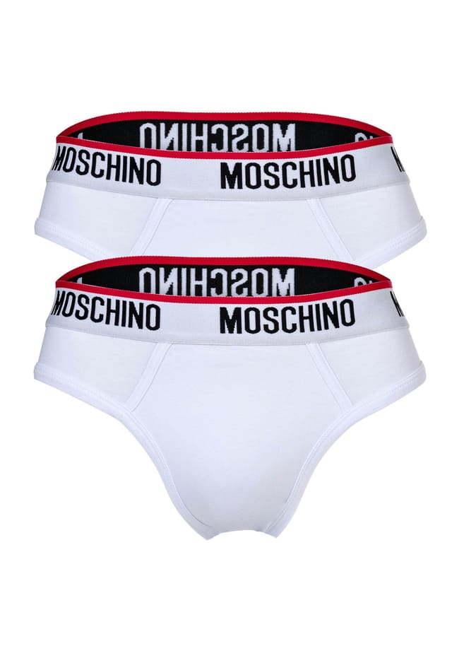 

Трусы 2-упаковка - микро-трусы трусы хлопок стрейч однотонные Moschino, белый