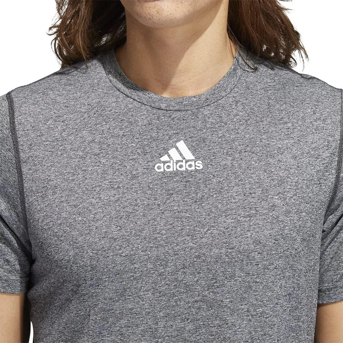 Футболка мужская с коротким рукавом adidas, серый — фото 4