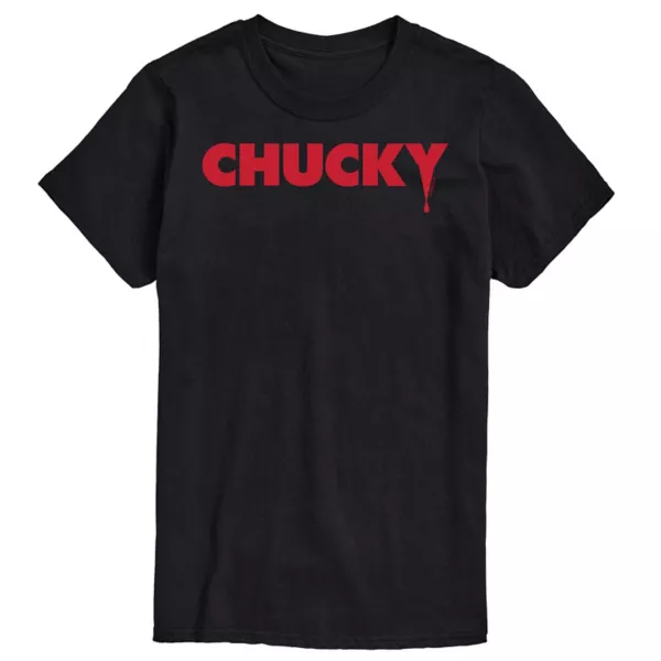 

Футболка с графическим логотипом Big & Tall Chucky Licensed Character, черный