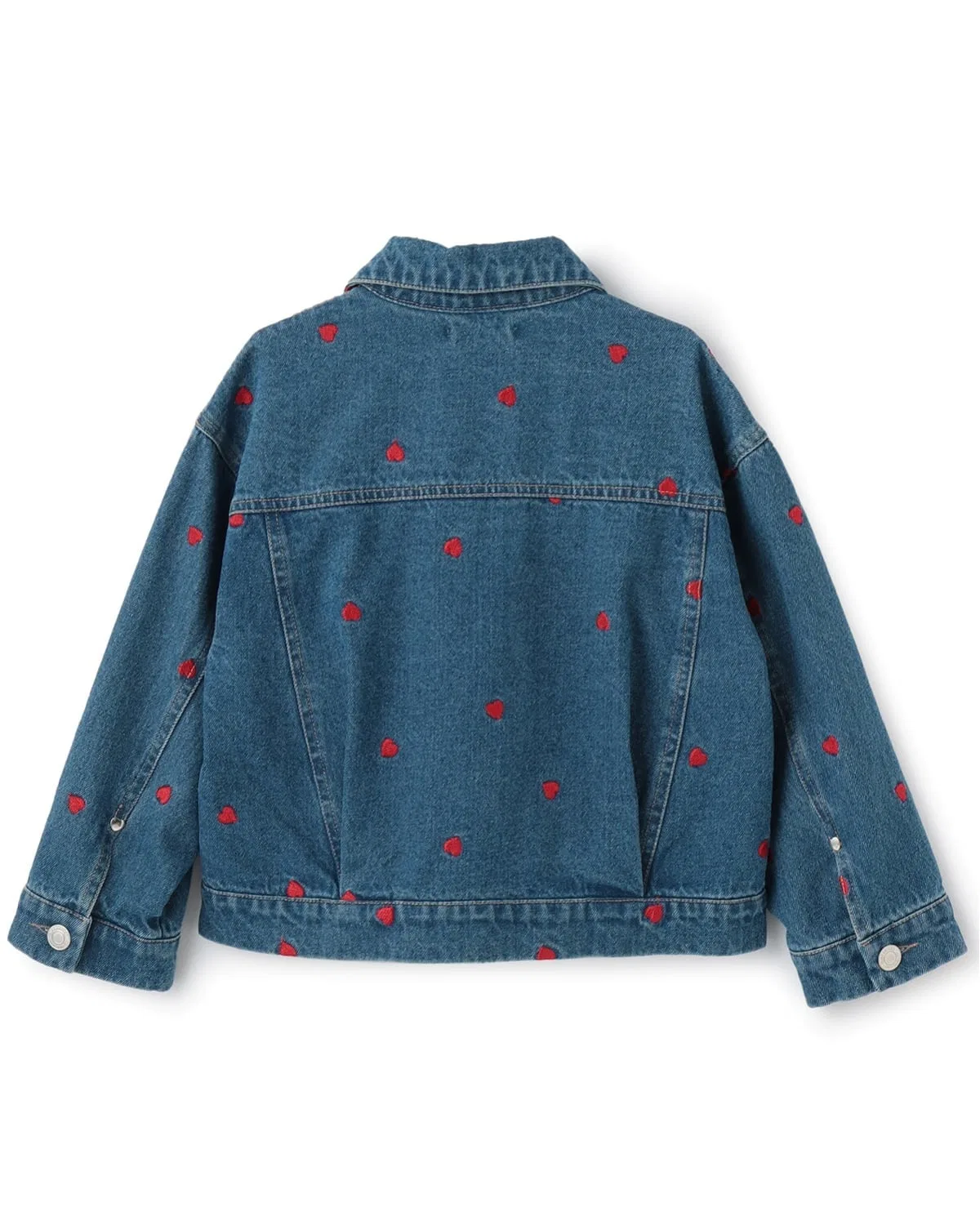 Джинсовая куртка с вышивкой TOMODACHI DENIM синяя — фото 4