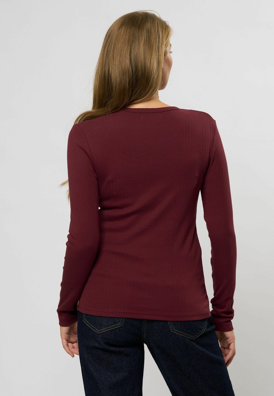 Топ U.S. Polo Assn. Long sleeved top, Tawny Port/Bordeaux — фото 3
