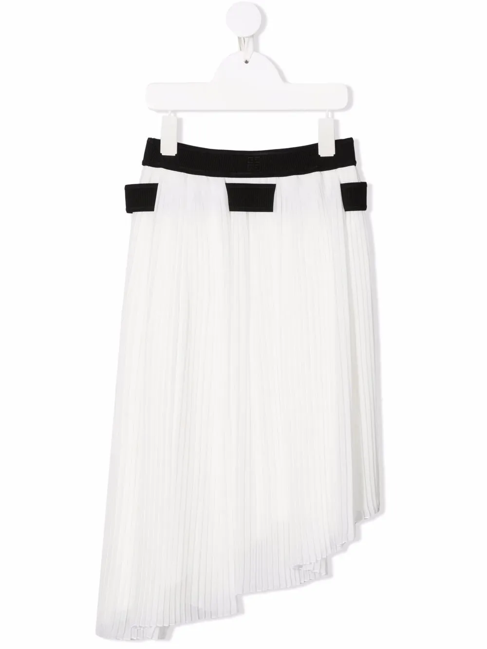 Юбка со складками Givenchy Kids, белый