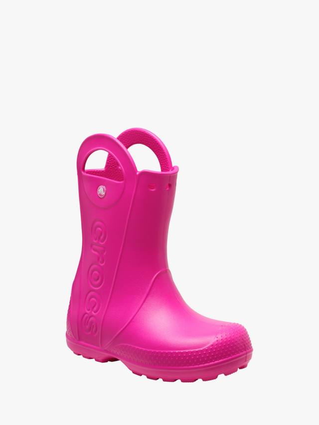 Детские водонепроницаемые резиновые сапоги с увеличенной ручкой Crocs, Pink — фото 2