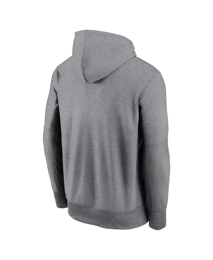 Мужская серая худи Miami Dolphins Performance Pullover Hoodie в рубчик Nike — фото 3